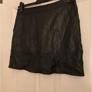 Black Leather Mini Skirt